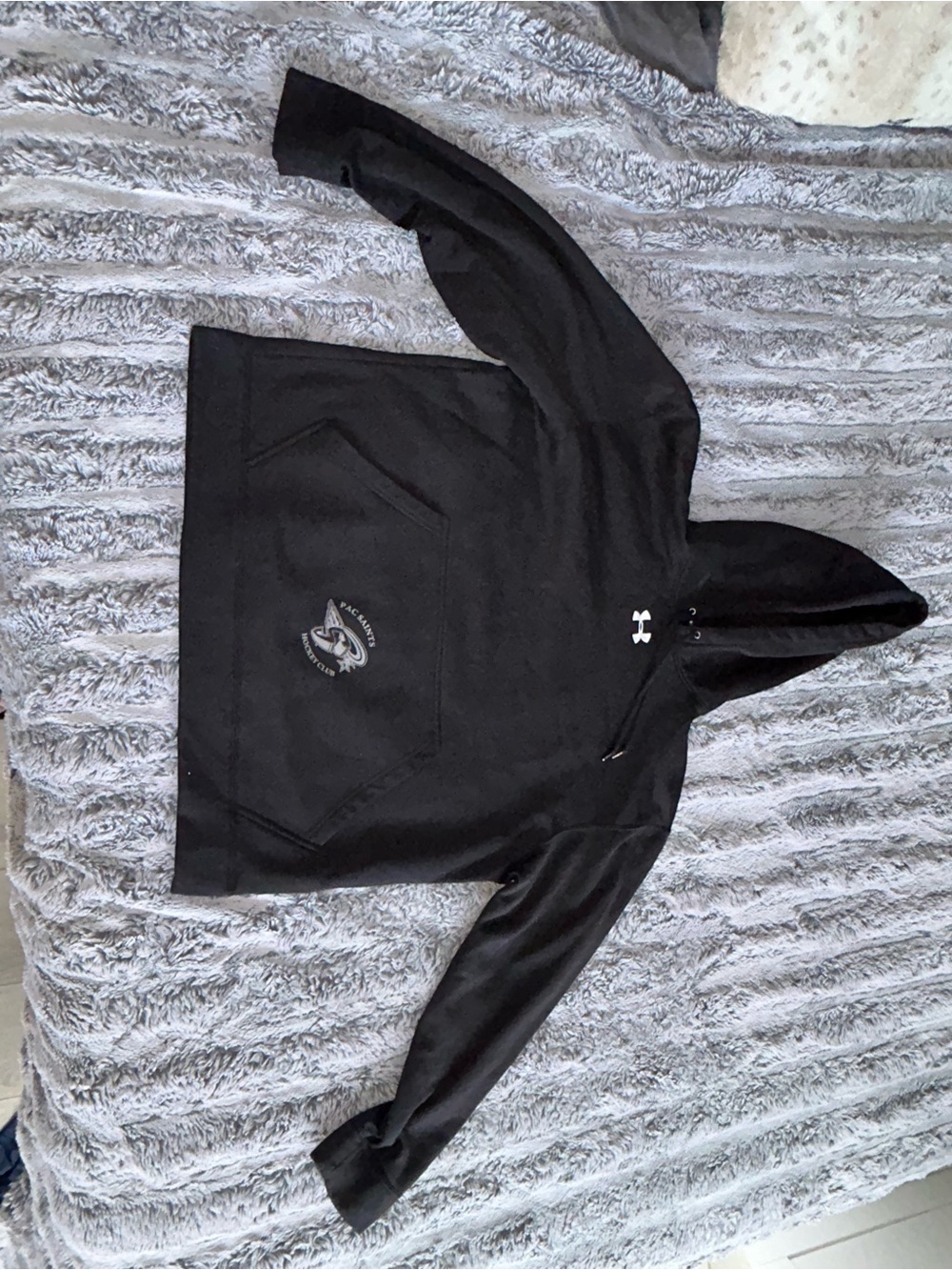 LG Black Athletic Hoodie with Subtle Logo